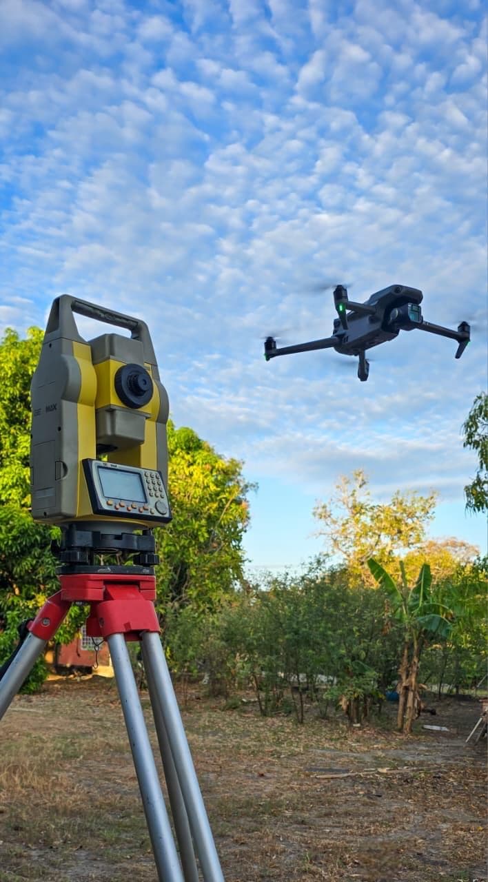 Relevamiento con dron y topografía